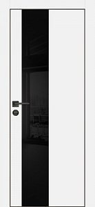 Товар Межкомнатная дверь ПХ-6 черная кромка с 4-х ст. Белый матовый